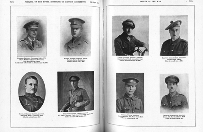RIBAMembersFalleninWarRIBAJ30September1916p324325RIBACOLLECTIONSjpg