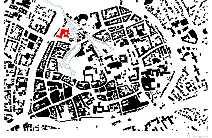 Jacoby Studios planning drawing highlighting locationjpg