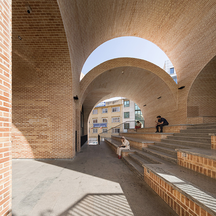 Jahad Metro Plaza sheltered seating area built in stairsjpg