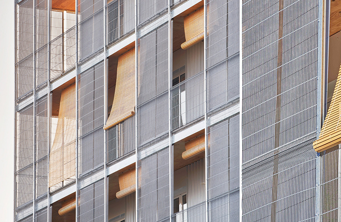 Modulus Matrix outside view of balconies and balcony shadesjpg