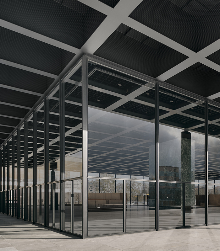 Corner of the Neue Nationalgalerie refurbishmentjpg