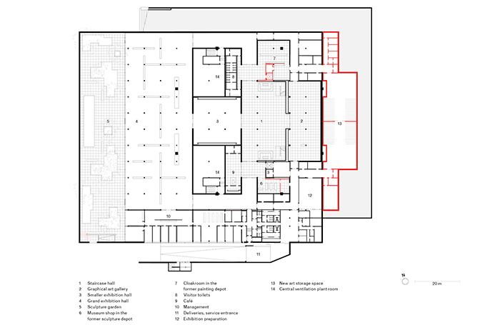 Neue Nationalgalerie floorplan detailjpg