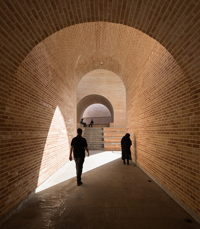 Jahad Metro Plaza hallway tunnel with brick archjpg