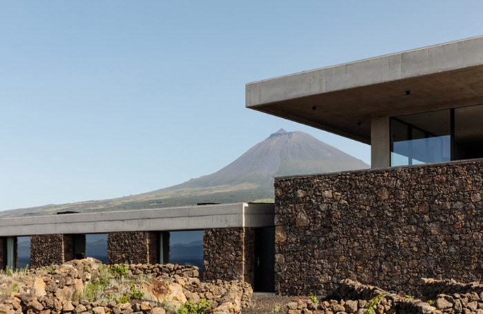 Adega Pico Winery and Hotel with mountain in distancejpg