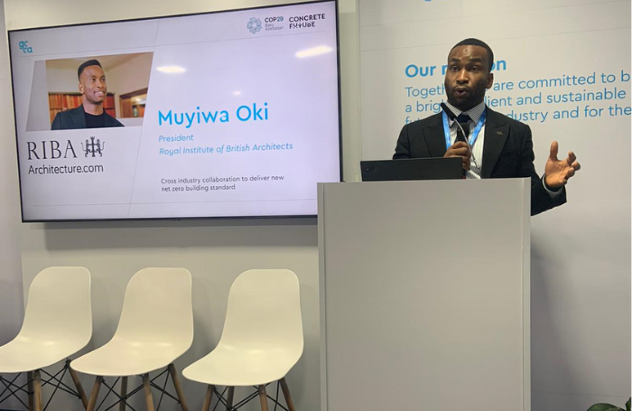 Muyiwa speaking at COP29 event png