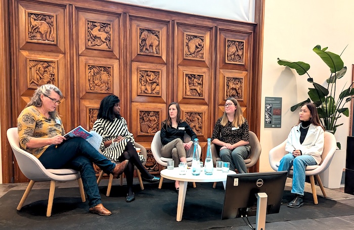WHM Early career panelists in discussion in the RIBA Florence Hall Londonjpegjpeg