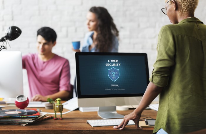 A team installing cyber security on computers700x455jpg