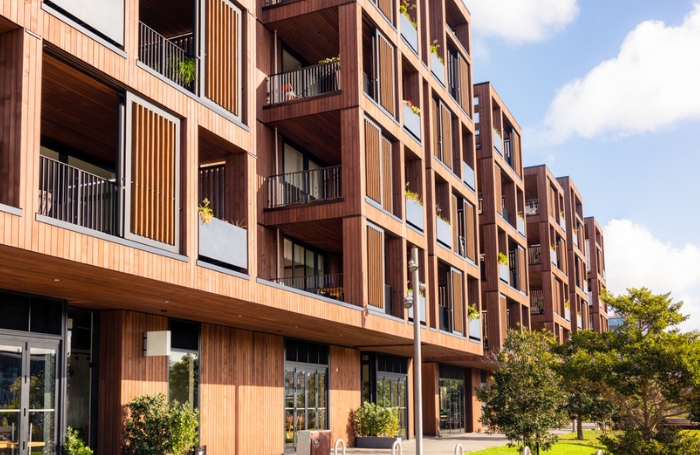 Group of modern multistory apartment blocks made with timber structure GC LARGEjpg