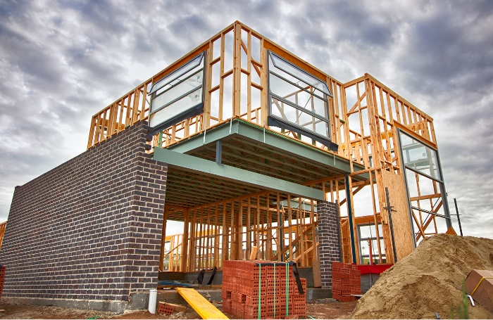 New build house framwork with wooden timber frame LARGEjpg