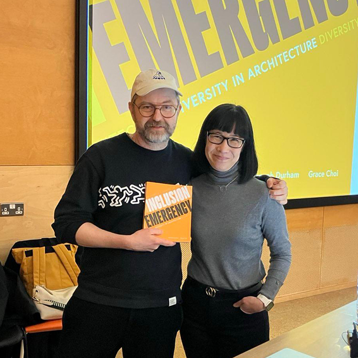 Nick Walker and Grace Choi with Inclusion Emergency bookjpg