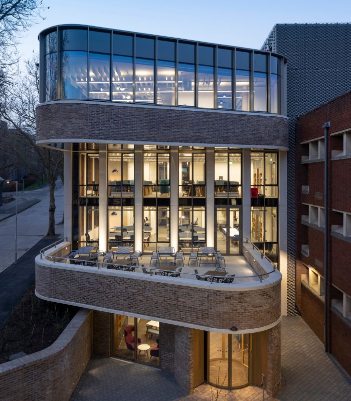 Sloping four storey Enterprise Centre housing enterpreneurs and businesses in Nottinghamjpg