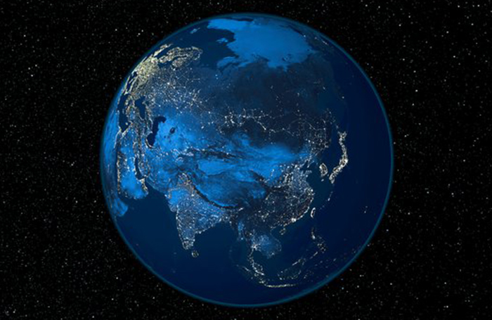 View of earth at night from space 700jpg