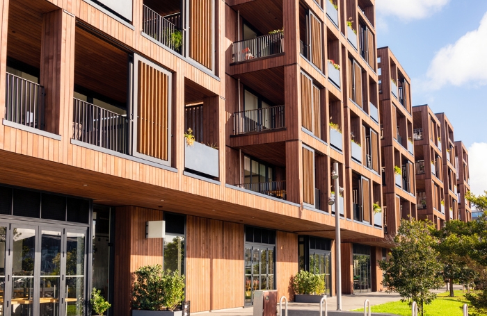 A series of modern appartments made from sustainable materialsjpg