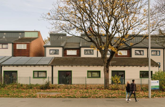 Row of 1960s council properties retroffited into affordable housing in Nottinghamjpg