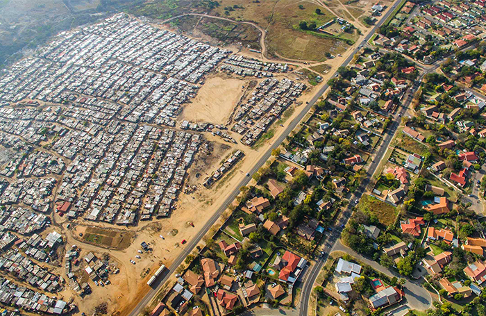 Aerial view of urbanisation in Johannesburg 700jpg