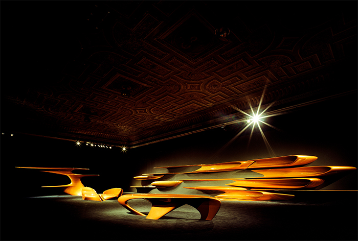 Dune Formations furniture layout by Zaha Hadid Venice Art Biennale 2007jpg