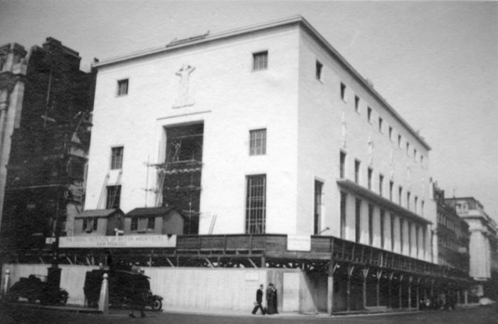 Exterior of 66 Portland Place under constructionpng