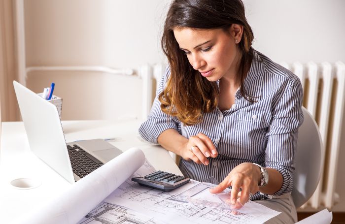 Female architect working on a projectjpg