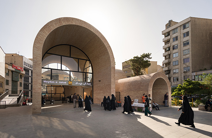 Jahad Metro Plaza curved brick entrancejpg