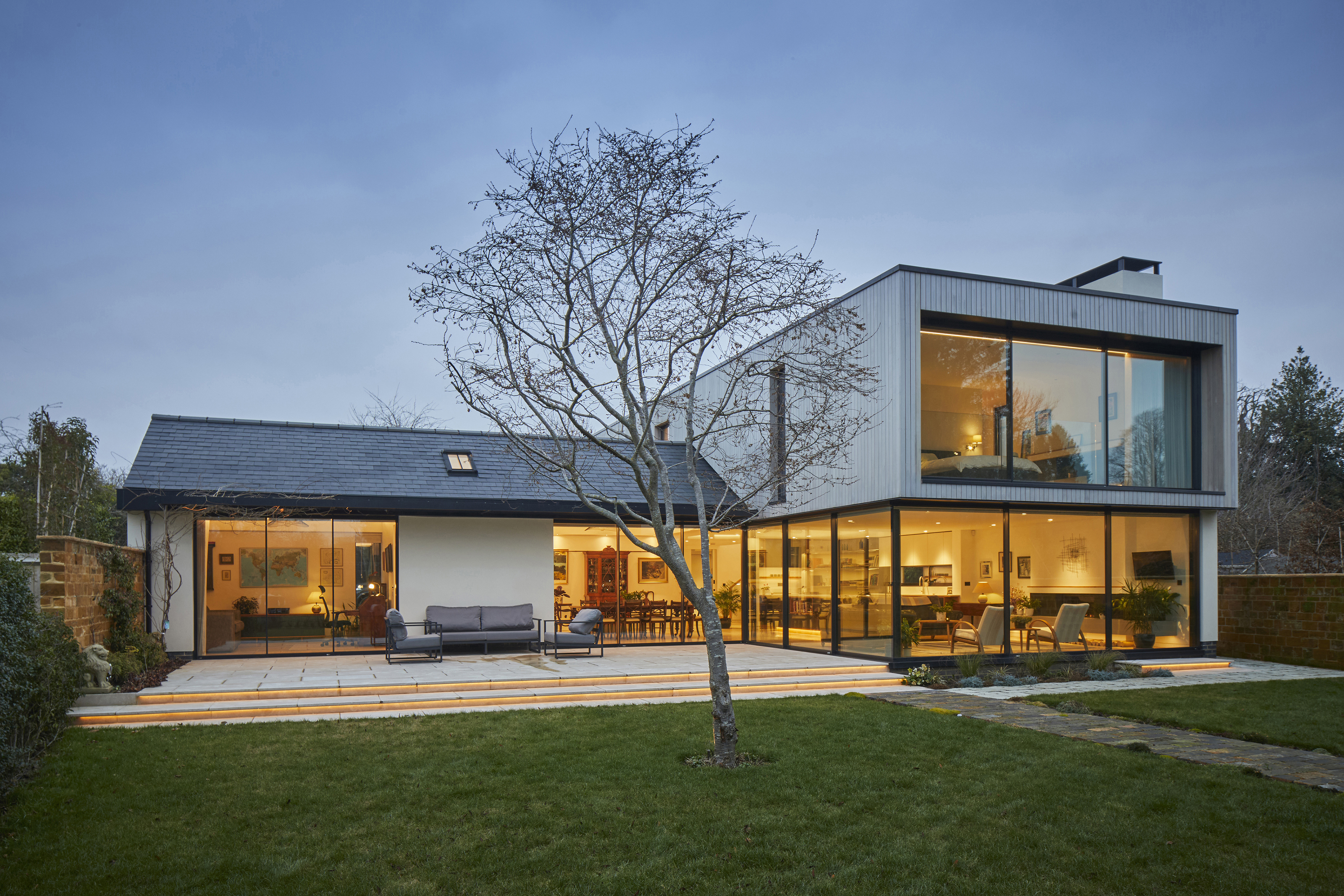 Sustainable new build house set at the edge of a rural village and conservation area in Northamptonj
