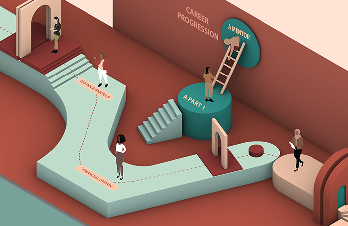WHM Graphic of women on a path to becoming architects FAME Collective 700x455jpgjpg