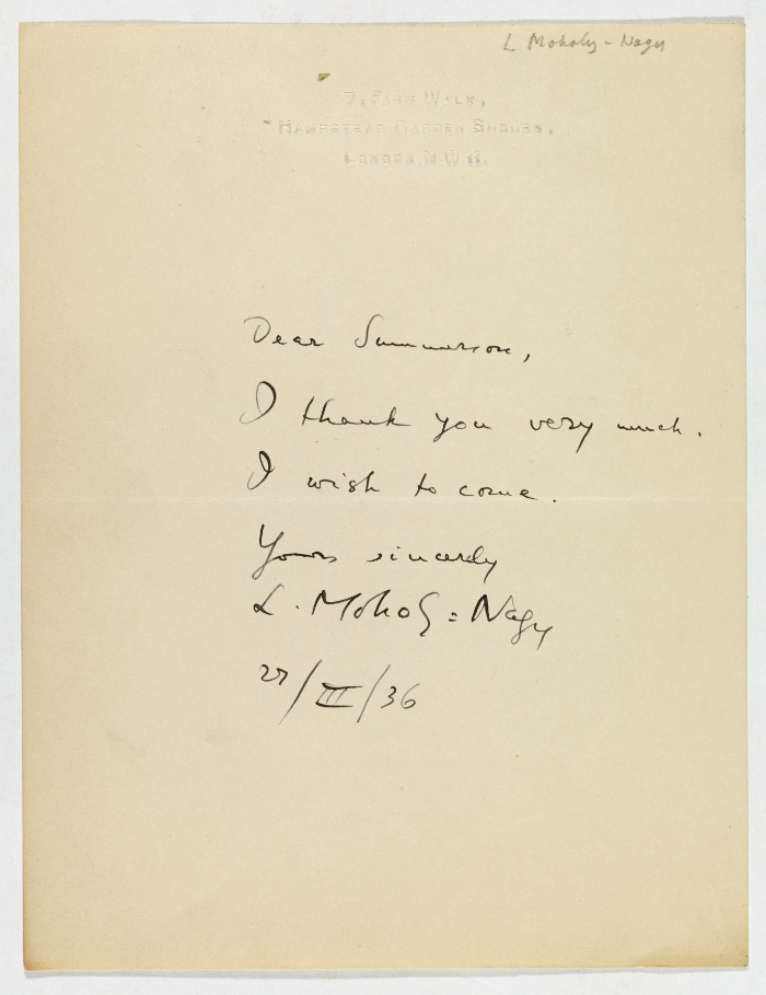 Letter from Laszlo MoholyNagypng