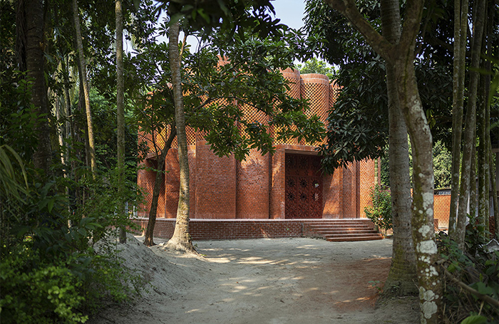 Shah Muhammad Mohsin Khan Mausoleum viewed from tree lined pathjpg