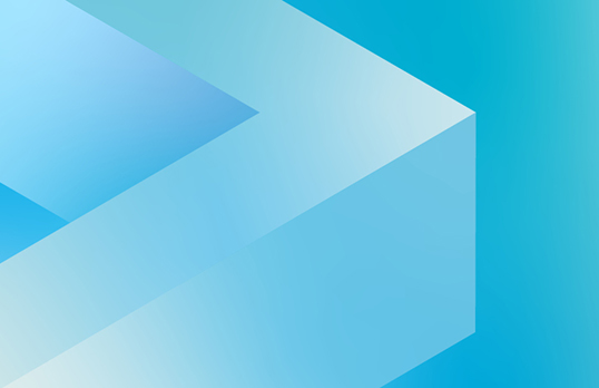 Blue triangle corner graphic 