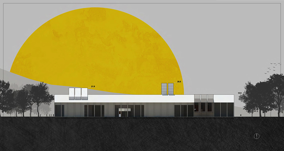 North elevation of Function Follows Form: Compotorium by Tristan Kelly - RIBA Studio Part 2