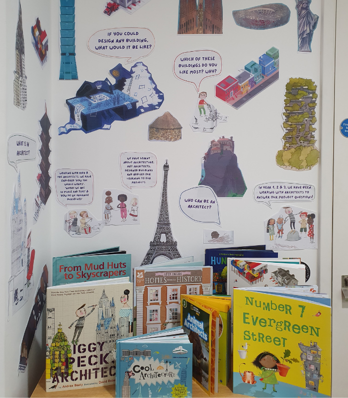Reading Architecture display at John Keats Primary School