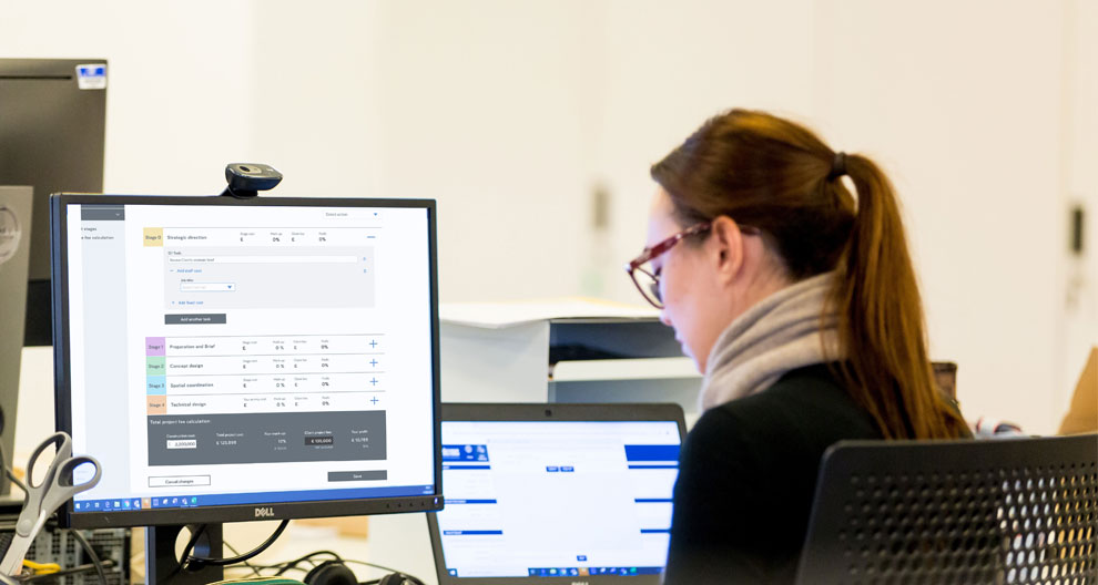 RIBA chartered practice architect using the fee calculator tool